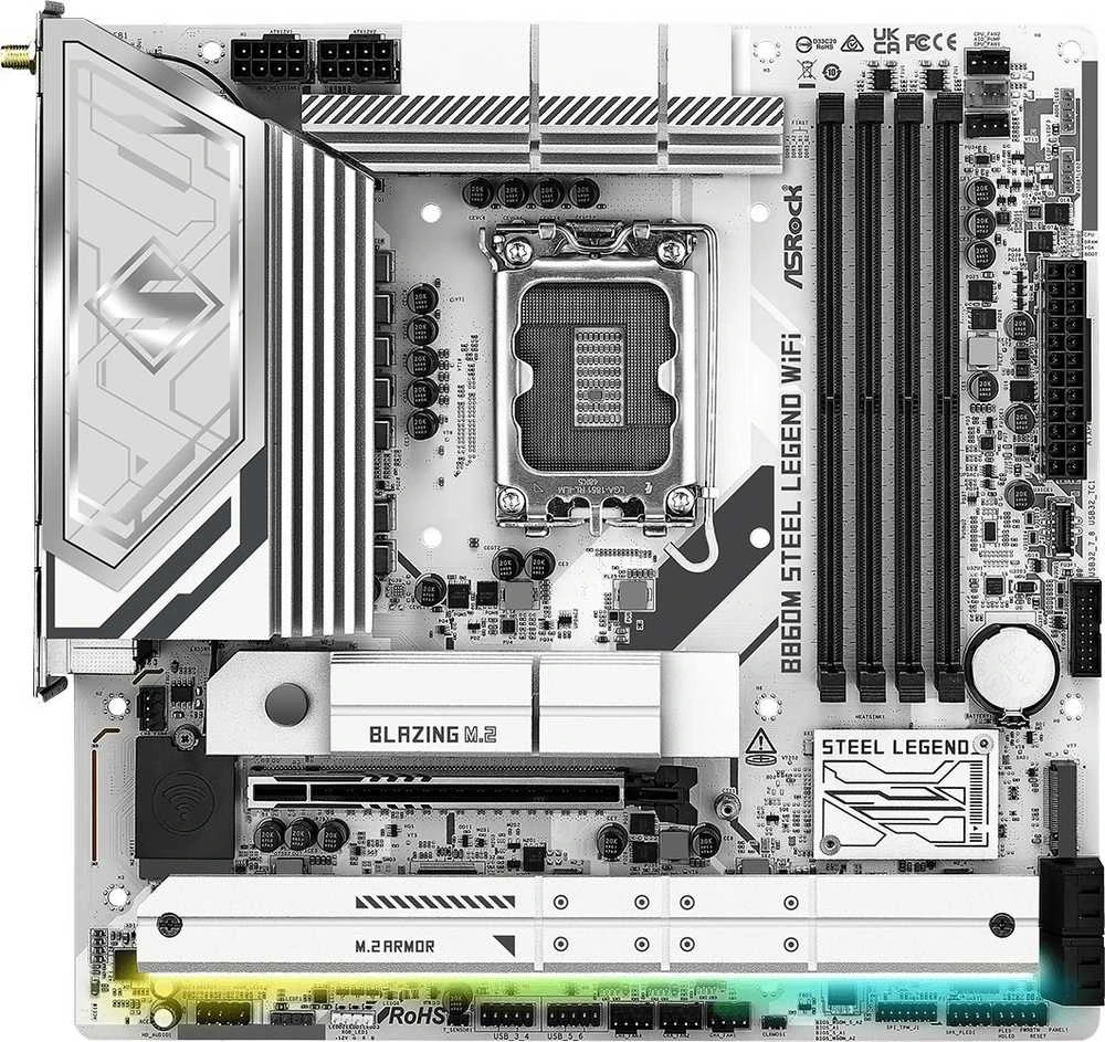 Pagrindinė plokštė ASRock B860M Steel Legend WiFi