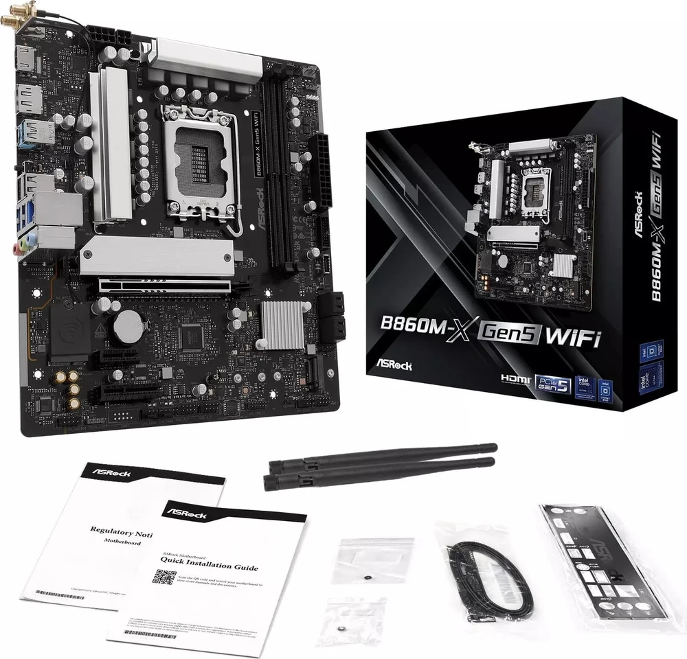 „Asrock B860M-X GEN5“ WIFI pagrindinė plokštė