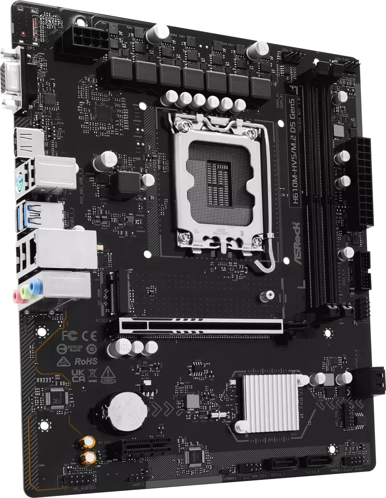 Asrock H610M-HVS/M.2 D5 GEN5 pagrindinė plokštė