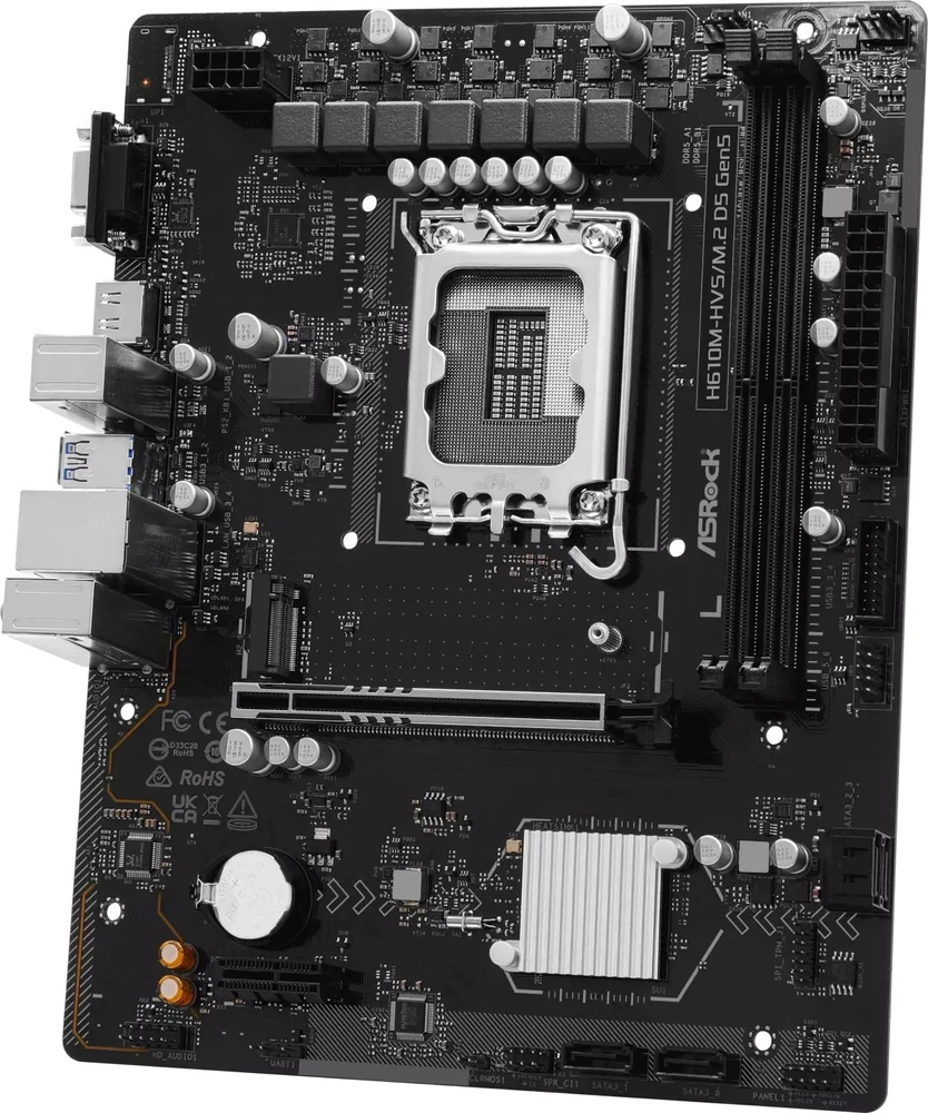 Asrock H610M-HVS/M.2 D5 GEN5 pagrindinė plokštė