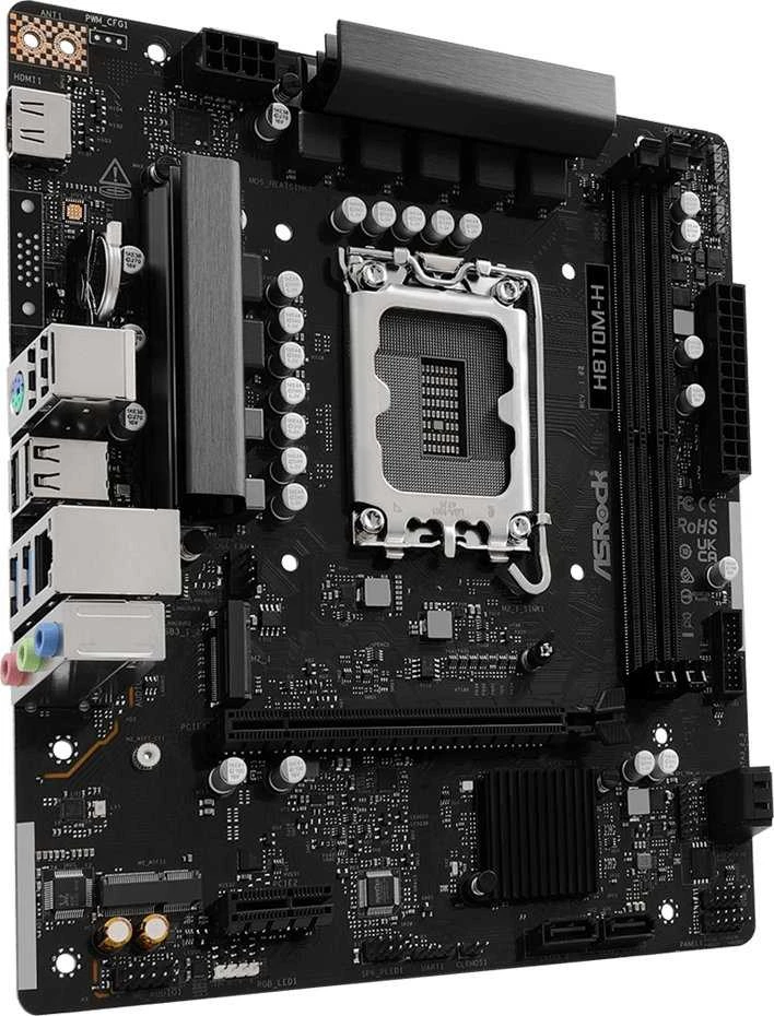 Asrock H810M-H Intel H810 LGA 1851 (Socket V1) micro ATX pagrindinė plokštė