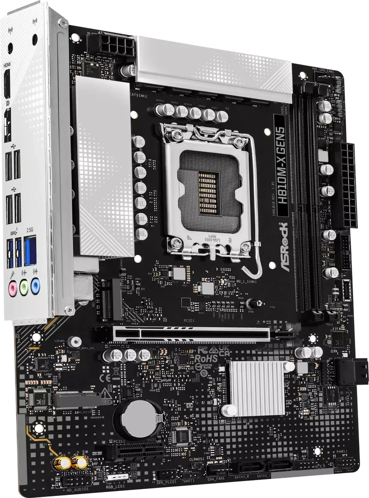 Pagrindinė plokštė ASRock H810M-X GEN5 1851 mATX HDMI/DP DD