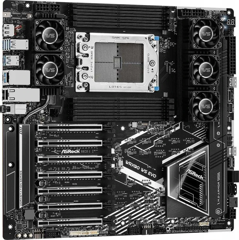 Asrock WRX90 WS EVO pagrindinė plokštė AMD WRX90 Socket sTR5 EEB