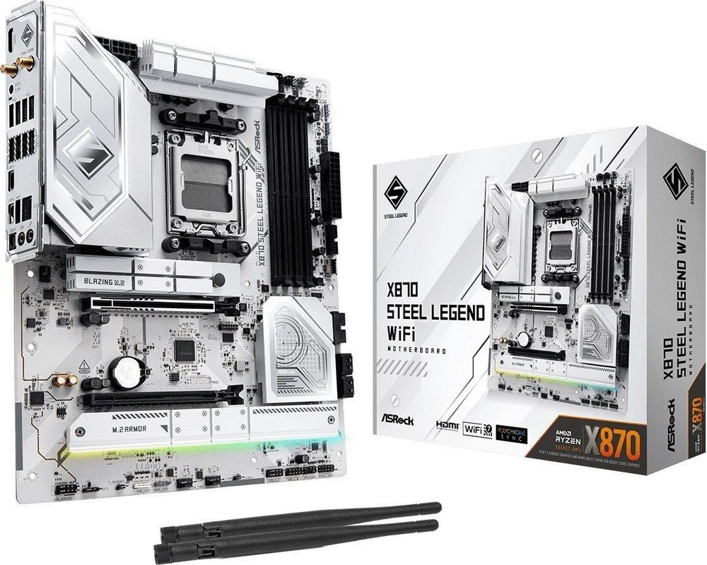 Pagrindinė plokštė ASROCK X870 STEEL LEGEND WIFI AM5 DDR5 ATX MB