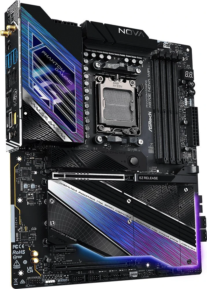 Pagrindinė plokštė ASROCK X870E NOVA WIFI AM5 DDR5 ATX MB