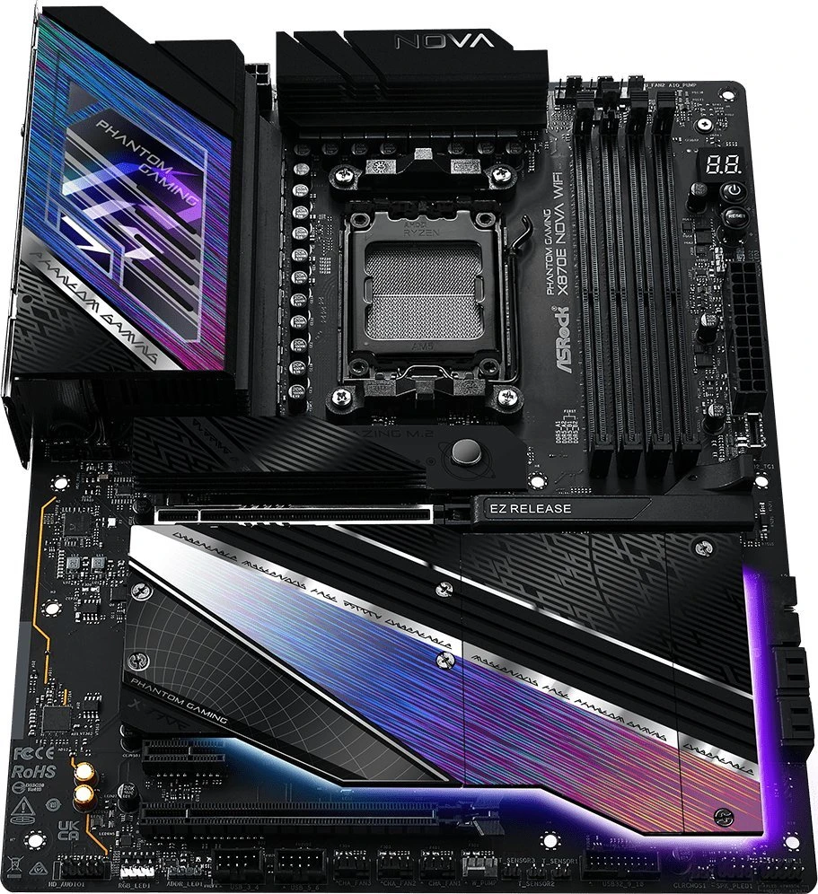 Pagrindinė plokštė ASROCK X870E NOVA WIFI AM5 DDR5 ATX MB