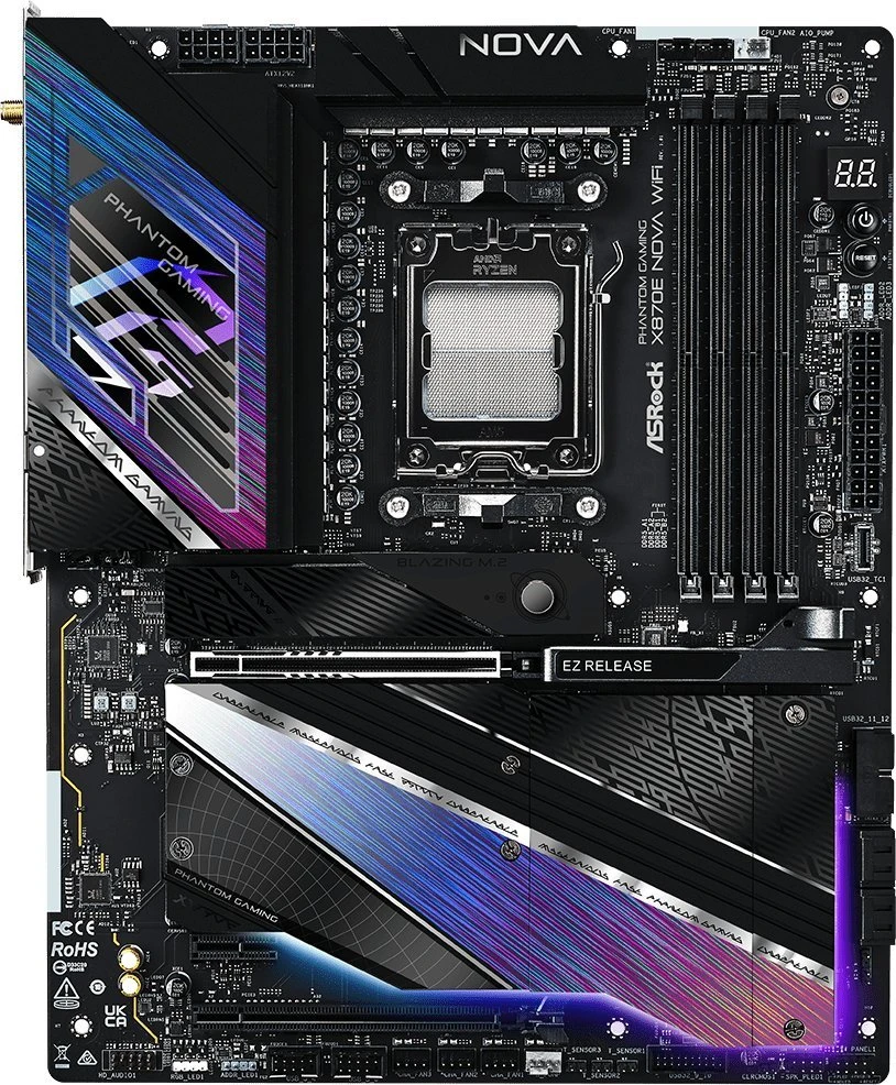 Pagrindinė plokštė ASROCK X870E NOVA WIFI AM5 DDR5 ATX MB
