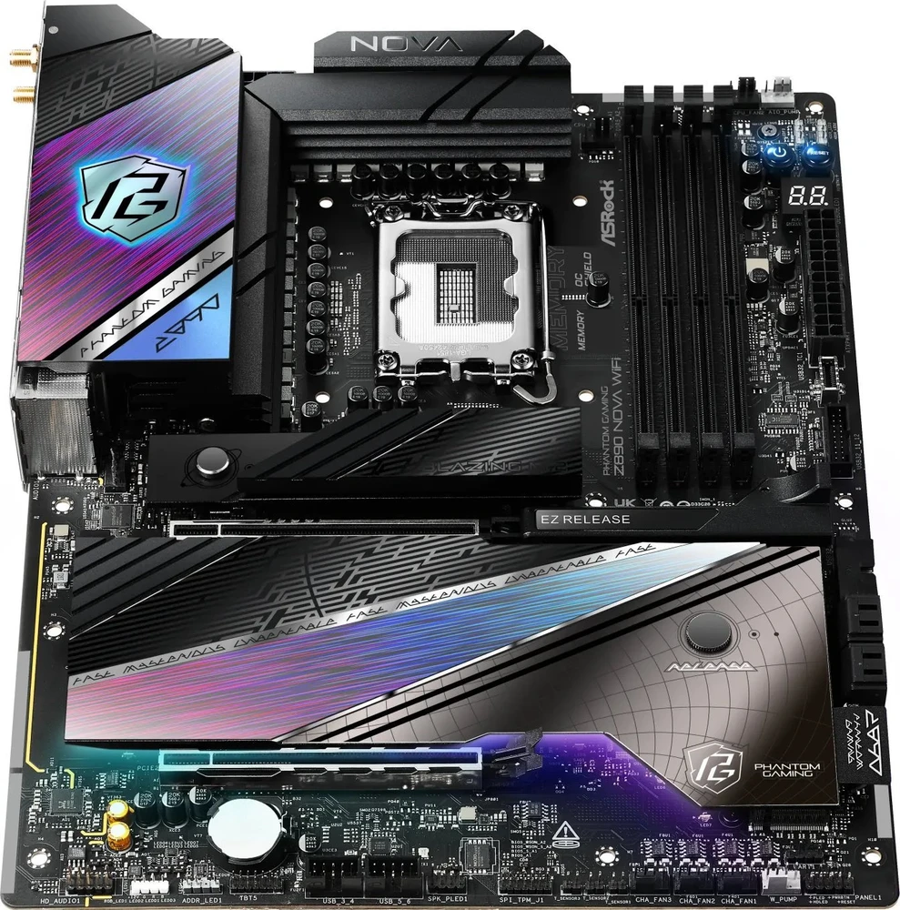 ASRock Phantom Gaming Z890 Nova WiFi Intel Z890 LGA 1851 (Socket V1) ATX pagrindinė plokštė