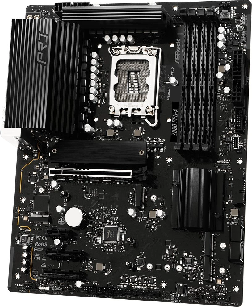 ASRock Z890 Pro-A Intel Z890 LGA 1851 (Socket V1) ATX pagrindinė plokštė