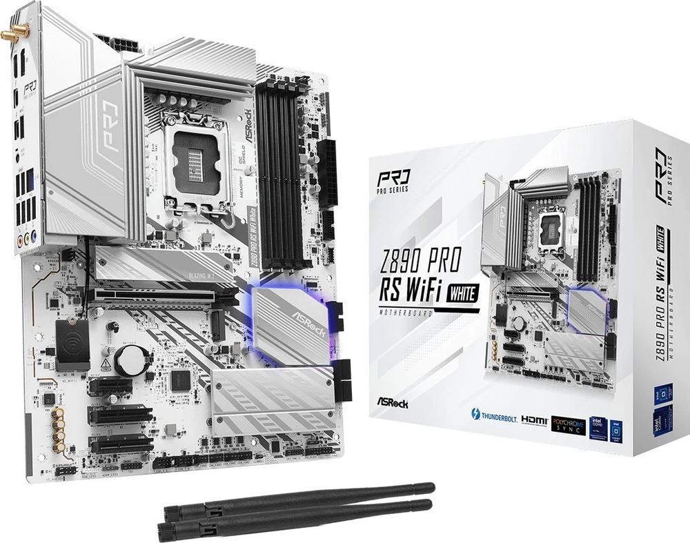 Motininė Plokštė - ASRock Z890 Pro RS WiFi Balta