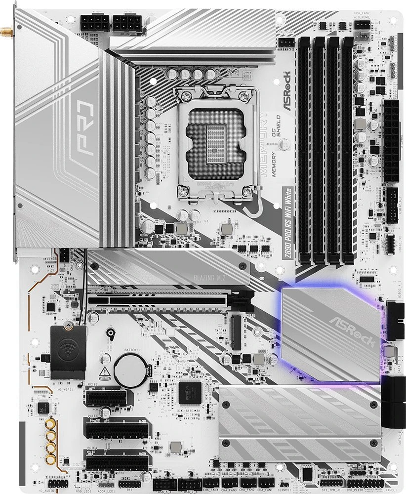 Motininė Plokštė - ASRock Z890 Pro RS WiFi Balta