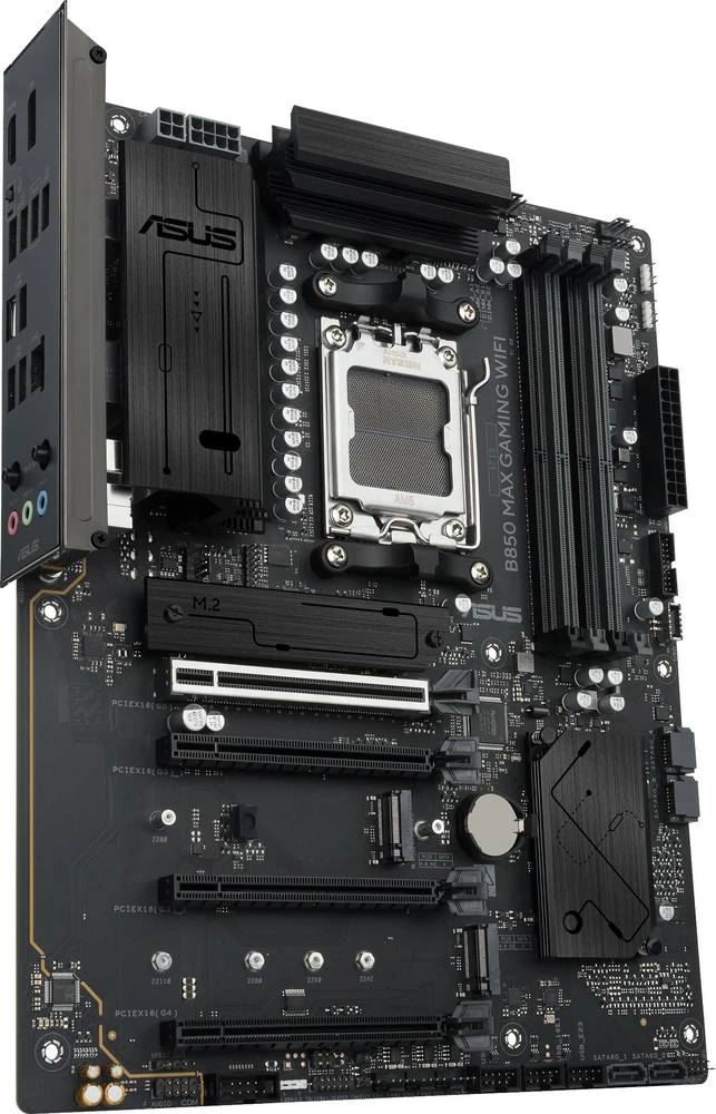 ASUS B850 MAX GAMING WIFI ATX pagrindinė plokštė 4xDDR5 1xPCIe 5.0 3xM.2 1xHDMI 1xDisplayPort 4xSATA