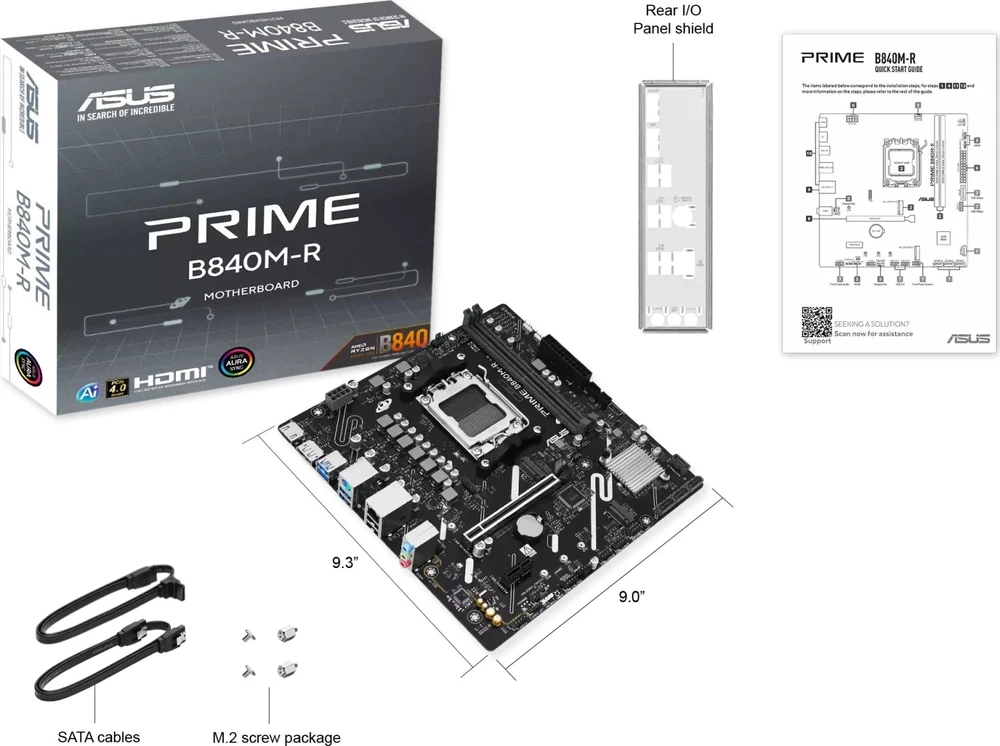 pagrindinė plokštė Asus PRIME B840M-R