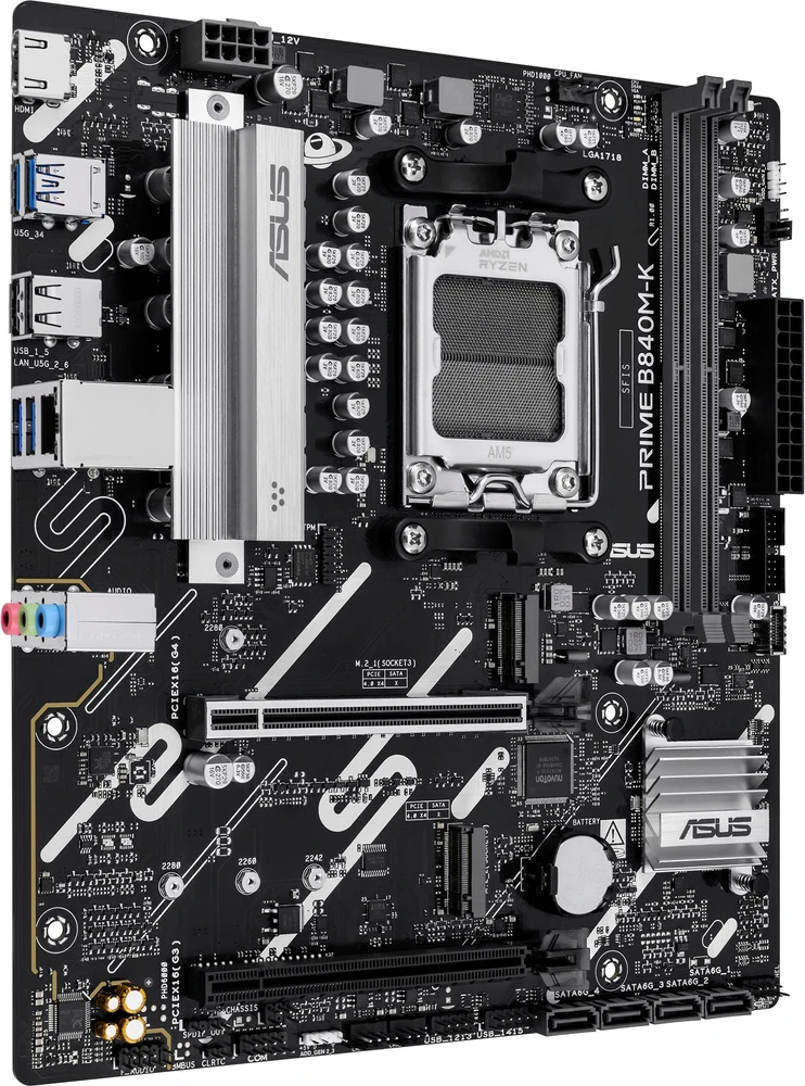 ASUS PRIME B840M-K AMD B840 Lizdas AM5 mikro ATX