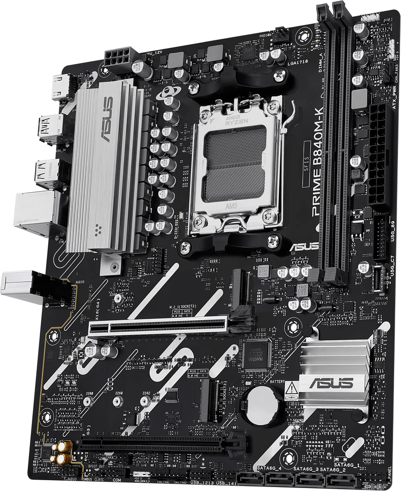 ASUS PRIME B840M-K AMD B840 Lizdas AM5 mikro ATX