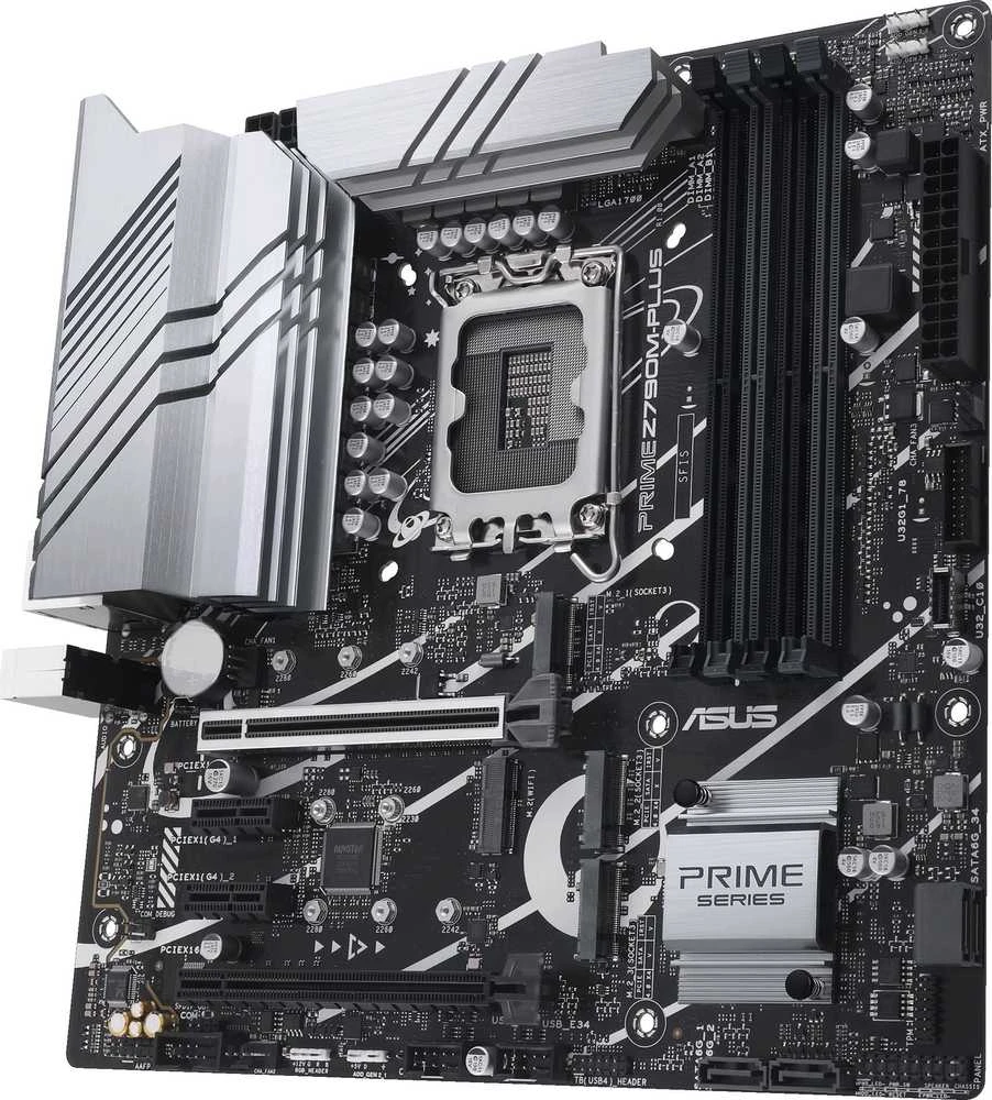 Pagrindinė plokštė ASUS Intel Z790/LGA1700/Micro-ATX/Memory DDR5/Atminties lizdai 4/2xPCI-Express 4.0 1x/1xPCI-Express 4.0 16x/1xPCI-Express 5.0 16x/3xM.2/1xHDMI/1xDisplayPort/2xUSB 2.0/5xUSB 3.2/1xUSB-C/1xRJ45/3xAudio port