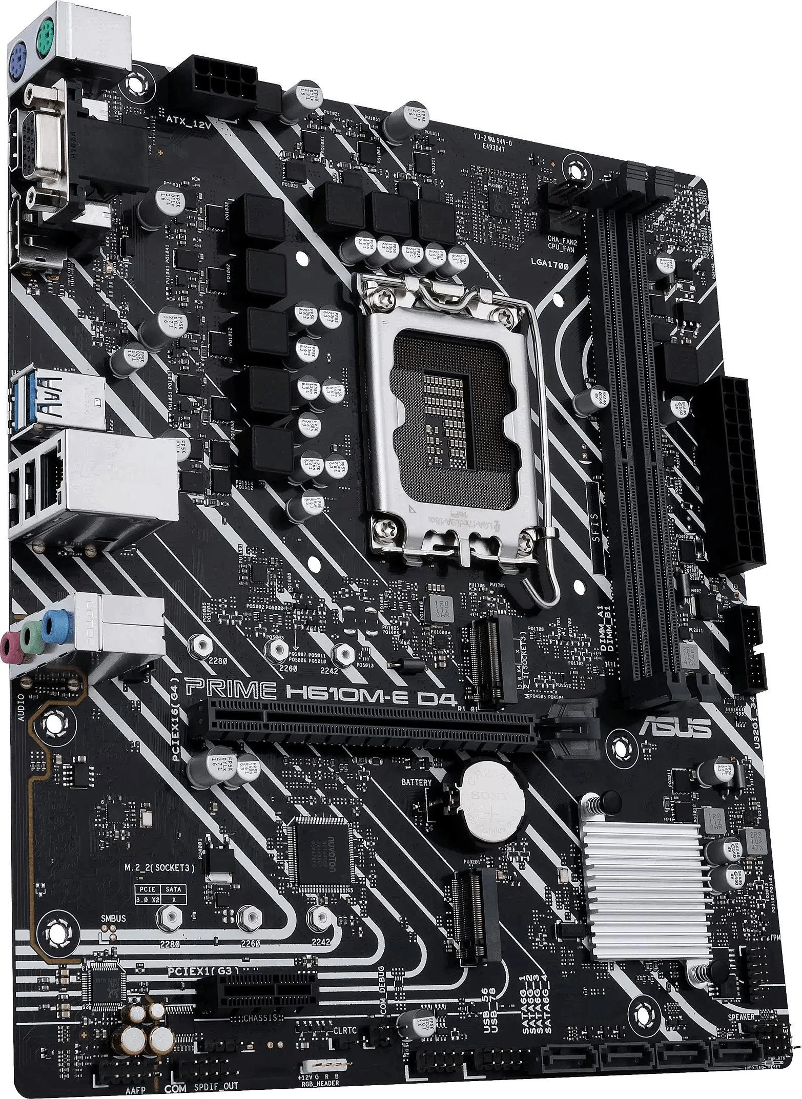 Pagrindinė plokštė ASUS PRIME H610M-E D4-CSM LGA1700 mATX MB 2xDDR4 4xSATA 2xM.2