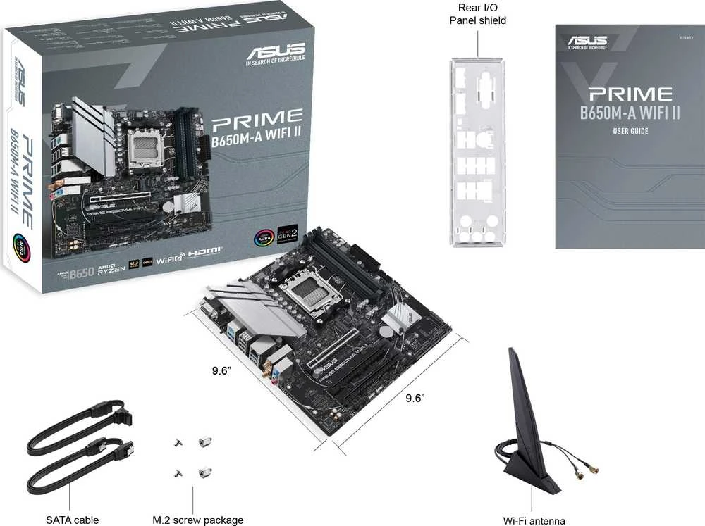 Pagrindinė plokštė ASUS AMD B650/Micro-ATX/Memory DDR5/Atminties lizdai 4/3xPCI-Express 4.0 16x/2xM.2/1x15pin D-sub/1xHDMI/1xDisplayPort/4xUSB 2.0/4xUSB 3.2/1xPS/2/1xRJ45/3xAudio port