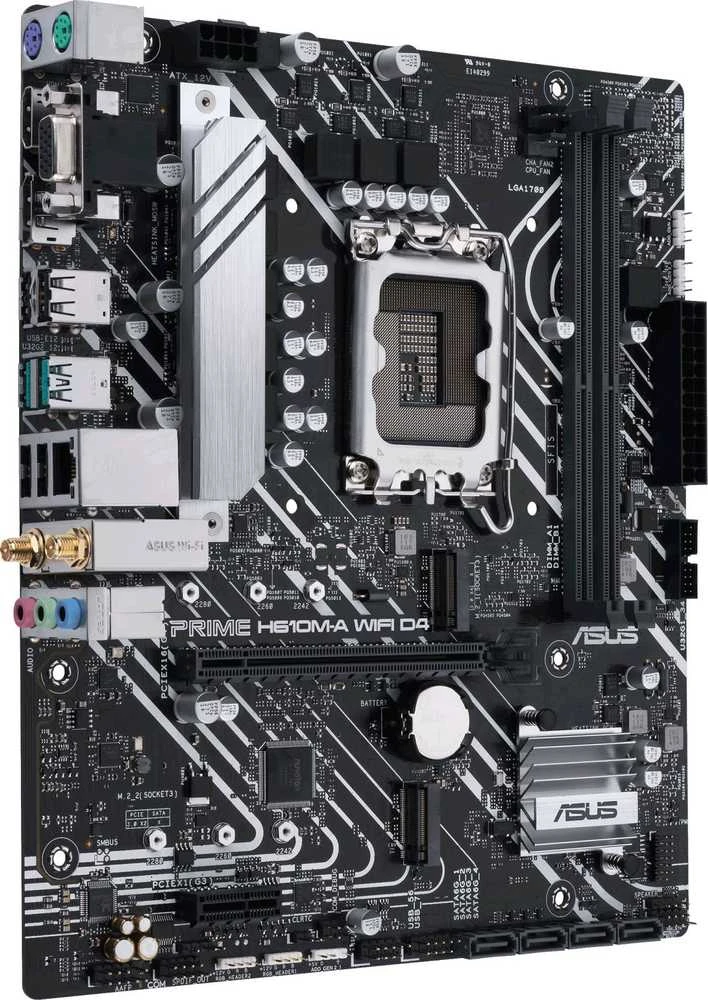 Pagrindinė plokštė ASUS PRIME H610M-A WIFI D4, LGA 1700, Micro-ATX