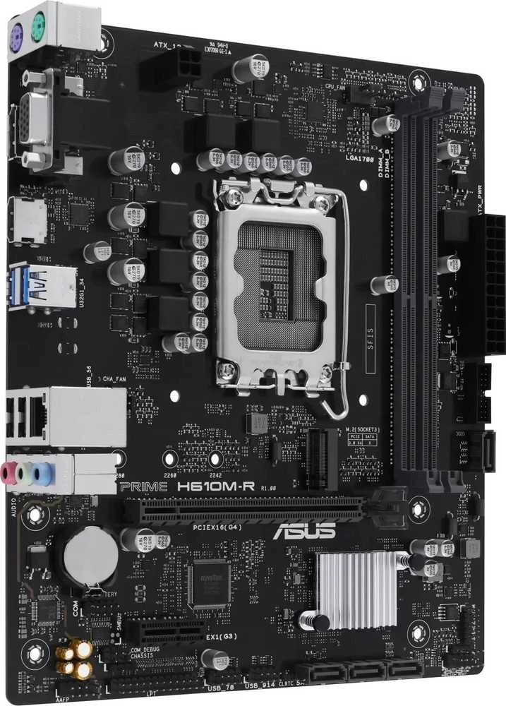 Asus | PRIME H610M-R-SI | Procesorių šeima Intel | Procesoriaus lizdas LGA1700 | DDR5 | SATA jungčių skaičius 4