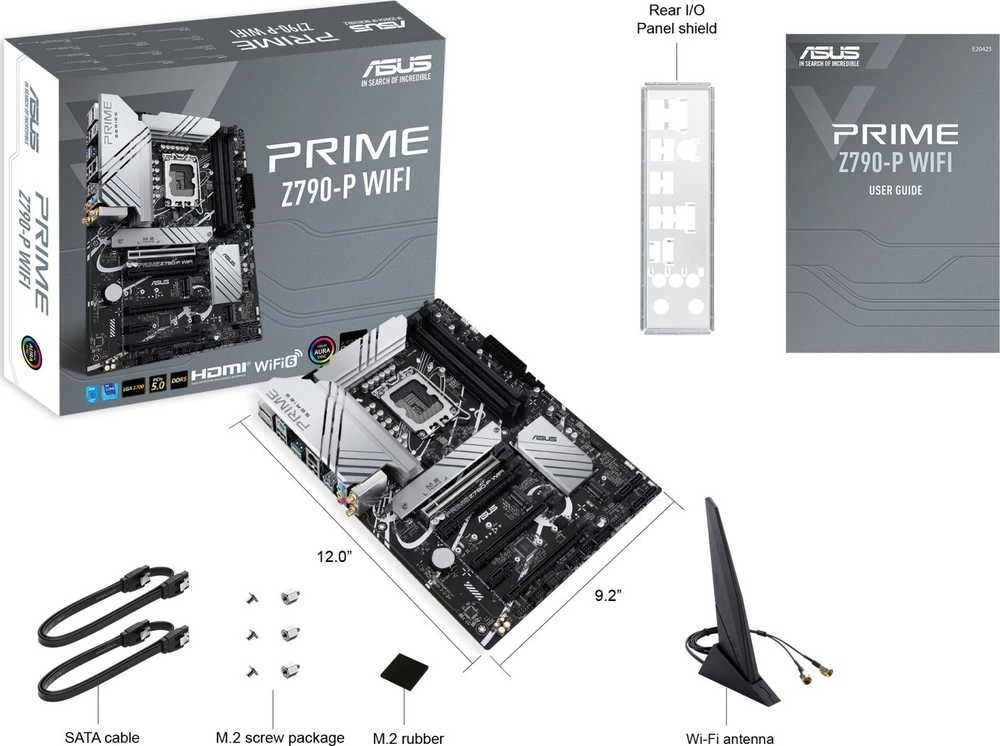 Pagrindinė plokštė ASUS PRIME Z790-P WIFI, LGA 1700, ATX, DDR5