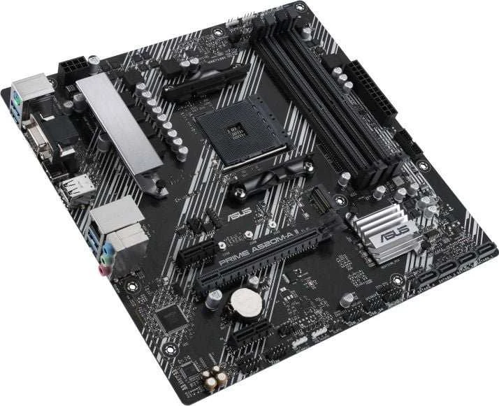 Pagrindinė plokštė ASUS PRIME A520M-A II/CSM AM4 A520/HDMI-DVI-VGA/M.2/ATX