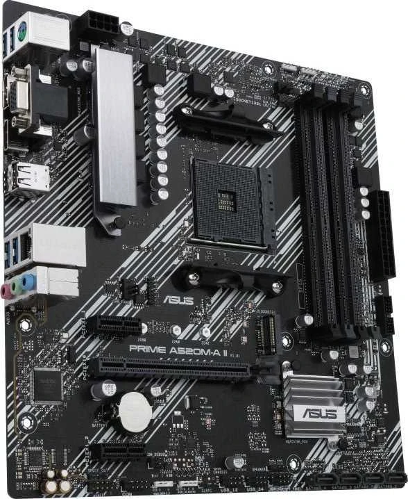 Pagrindinė plokštė ASUS PRIME A520M-A II/CSM AM4 A520/HDMI-DVI-VGA/M.2/ATX