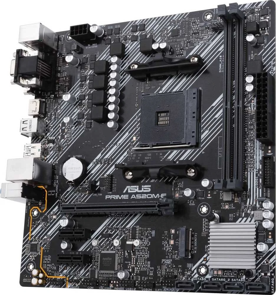 Pagrindinė plokštė ASUS MB Sc AM4 PRIME A520M-E/CSM, AMD A520, 2xDDR4, 1xHDMI, 1xDVI, 1xVGA, mATX