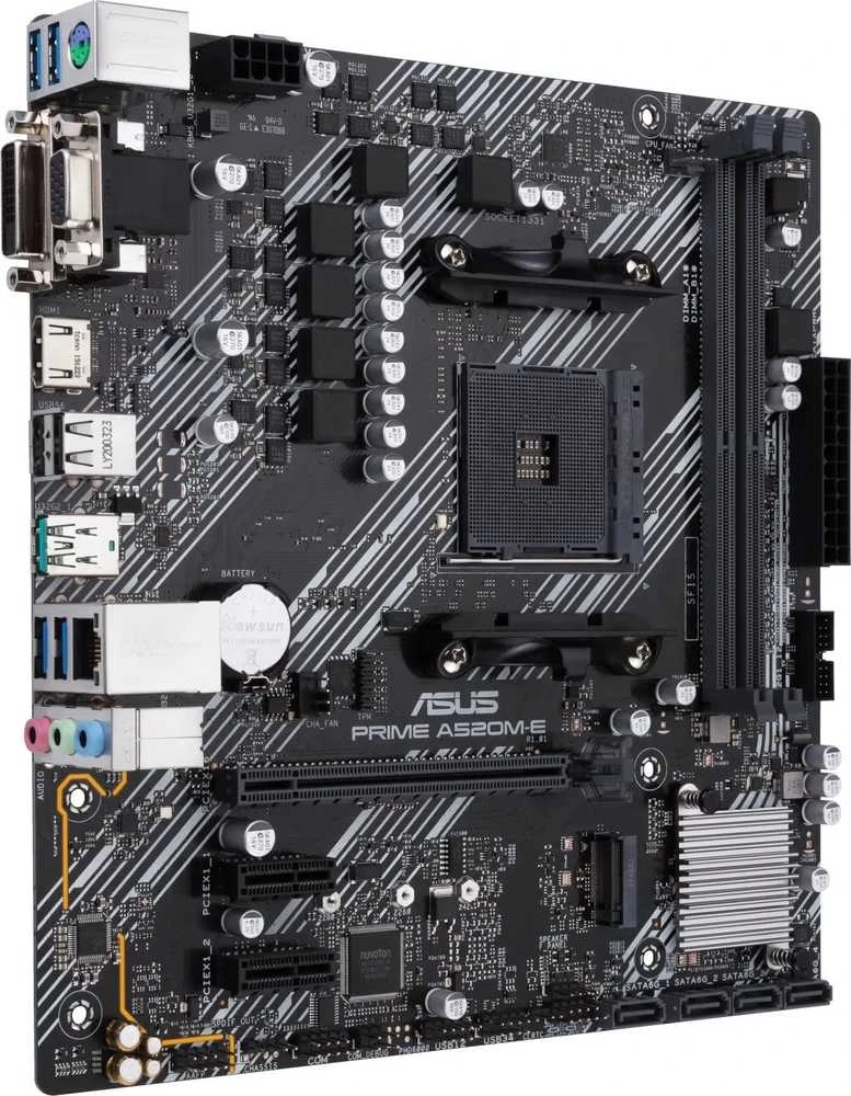 Pagrindinė plokštė ASUS MB Sc AM4 PRIME A520M-E/CSM, AMD A520, 2xDDR4, 1xHDMI, 1xDVI, 1xVGA, mATX