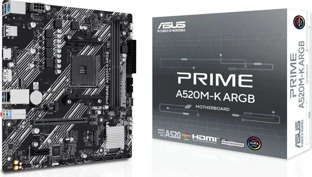 pagrindinė plokštė Asus PRIME A520M-K ARGB
