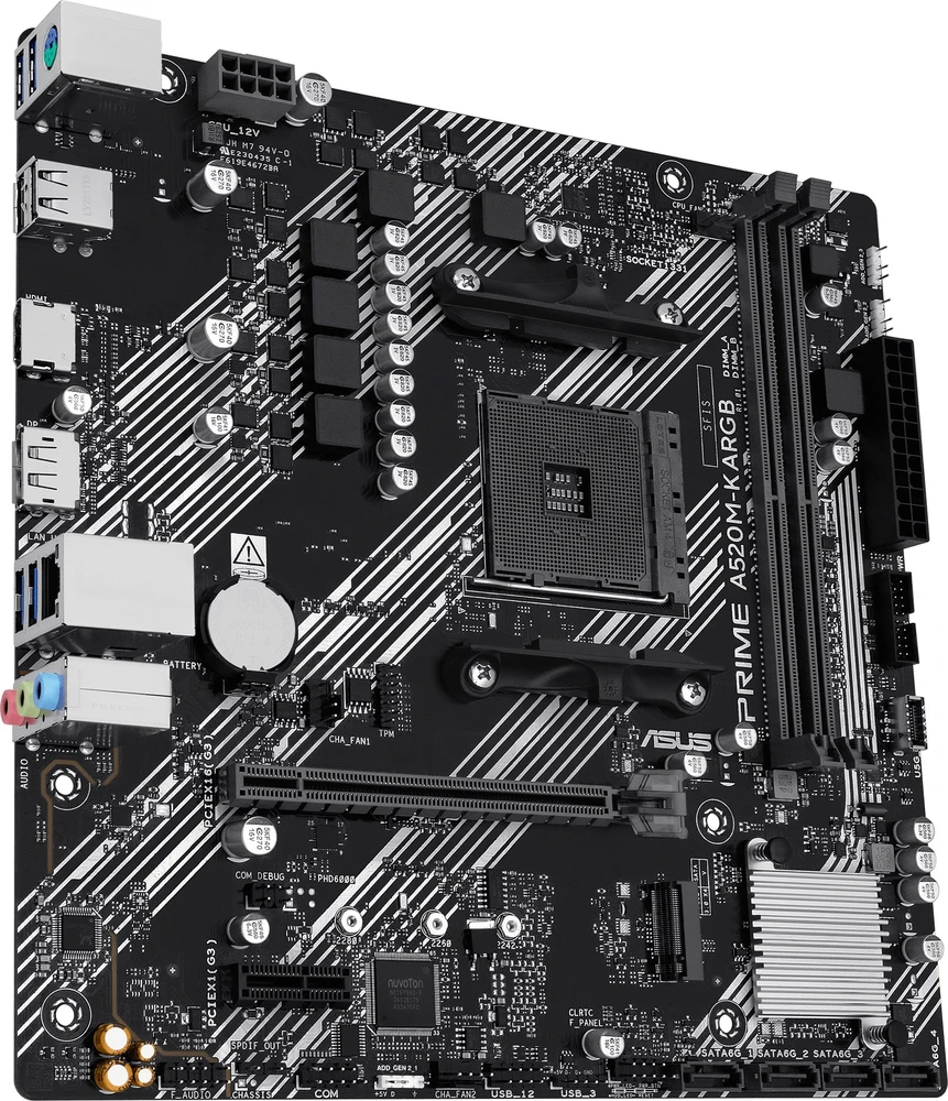 pagrindinė plokštė Asus PRIME A520M-K ARGB