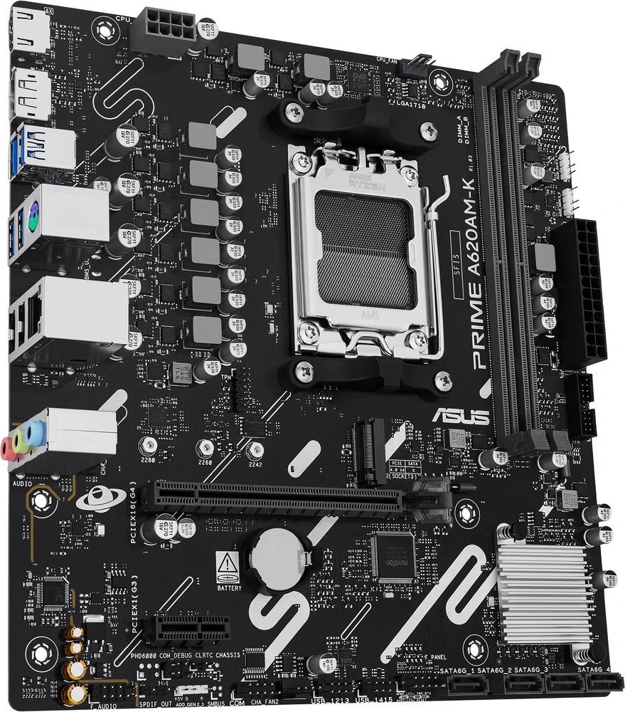 Pagrindinė plokštė ASUS MB Sc AM5 PRIME A620AM-K, 2xDDR5, 1xDP, 1xHDMI, mATX
