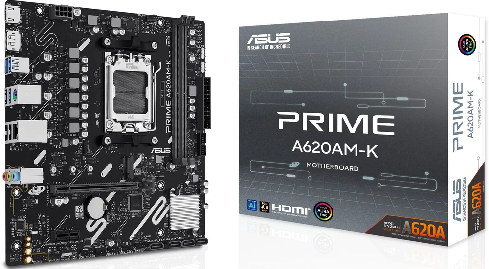 Pagrindinė plokštė ASUS MB Sc AM5 PRIME A620AM-K, 2xDDR5, 1xDP, 1xHDMI, mATX