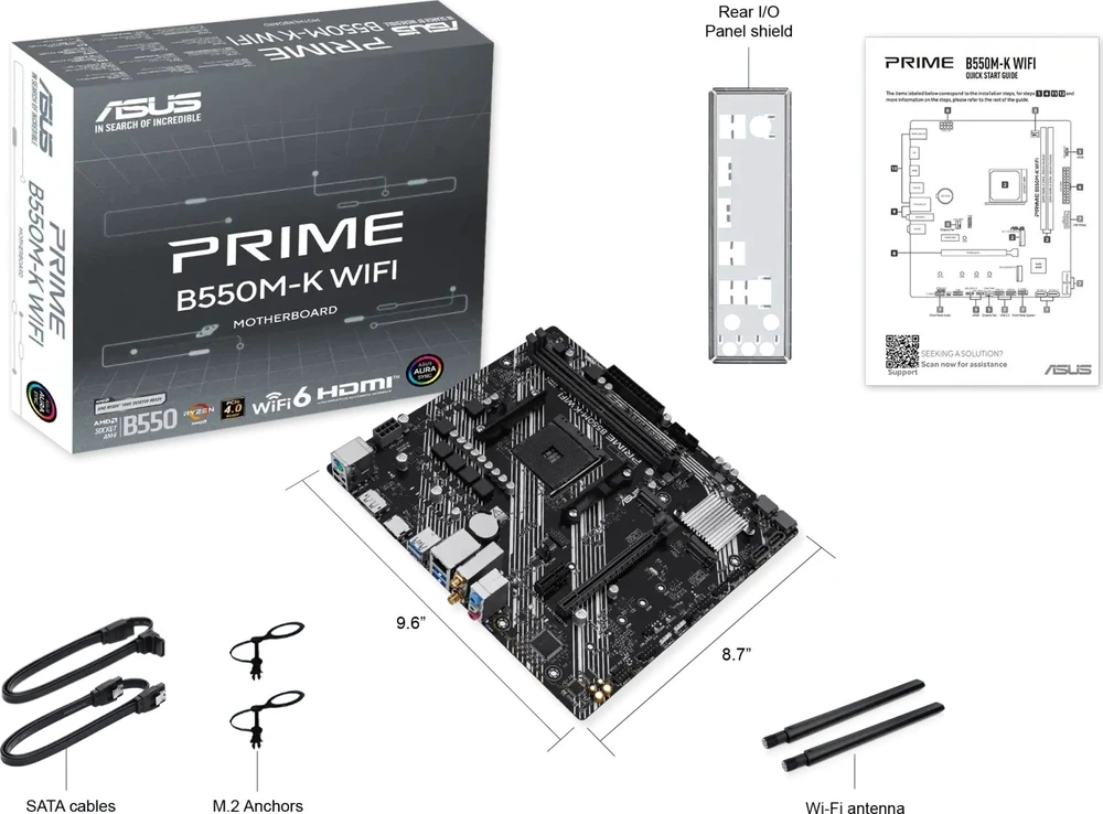 pagrindinė plokštė Asus PRIME B550M-K WIFI