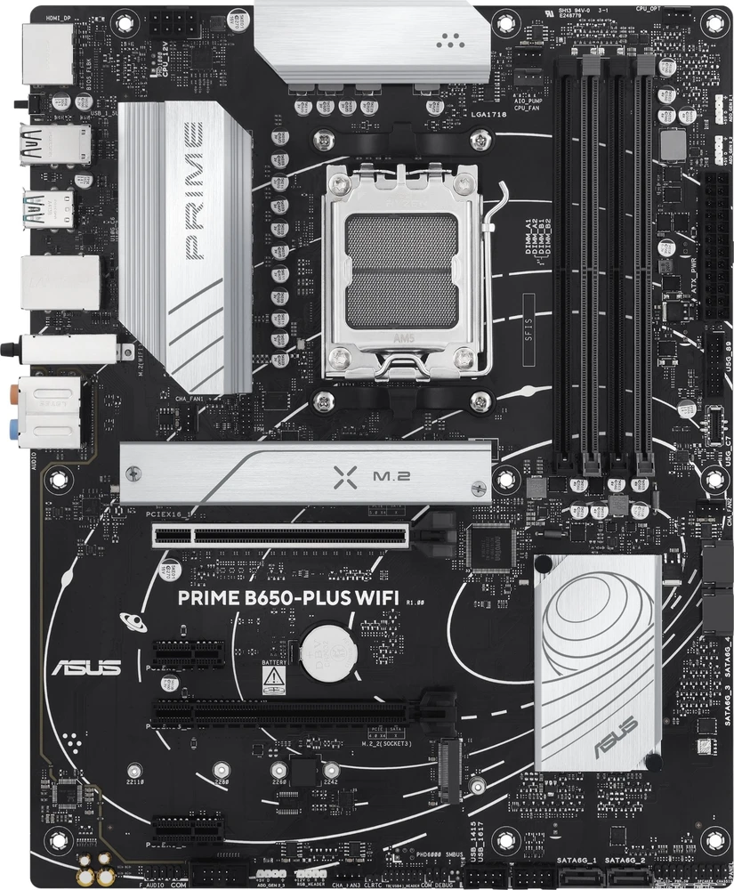 Pagrindinė plokštė ASUS PRIME B650-PLUS WIFI AMD B650 Socket AM5 ATX