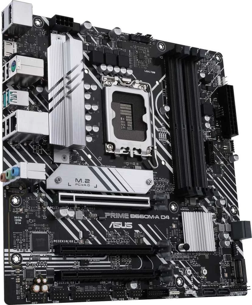 Pagrindinė plokštė ASUS PRIME B660M-A D4-CSM/LGA 1700/Micro-ATX/Intel B660