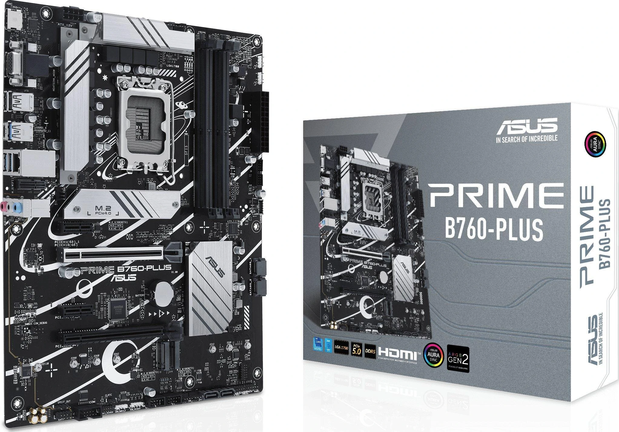 Pagrindinė plokštė ASUS Intel B760 Express/LGA1700/ATX/Memory DDR5/Atminties lizdai 4/2xPCI-Express 3.0 1x/1xPCI-Express 4.0 16x/1xPCI-Express 5.0 16x/3xM.2/1x15pin D-sub/1xHDMI/1xDisplayPort/2xUSB 2.0/3xUSB 3.2/1xUSB-C/1xRJ45/3xAudio port