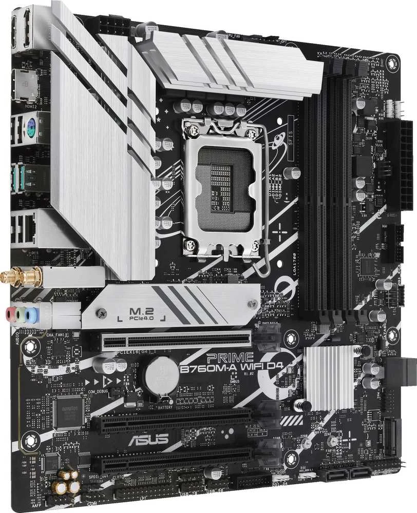 Pagrindinė plokštė ASUS PRIME B760M-A WIFI D4, LGA1700, Micro-ATX, DDR4