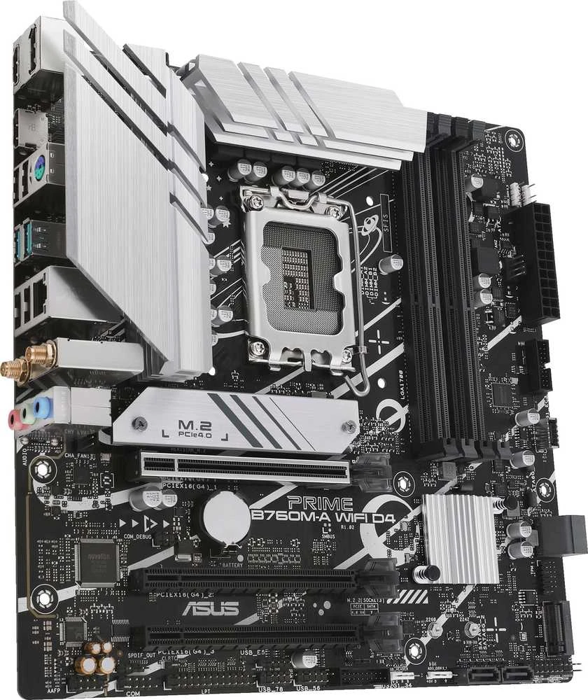 Pagrindinė plokštė ASUS PRIME B760M-A WIFI D4, LGA1700, Micro-ATX, DDR4