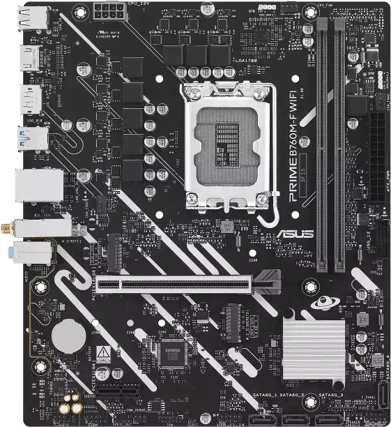Pagrindinė plokštė ASUS 1700 B760M-F WIFI PRIME - DDR5/2xM.2/DP/HDMI