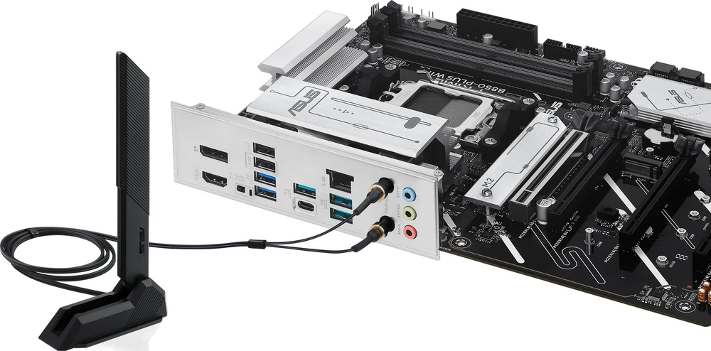 Pagrindinė plokštė|ASUS|AMD B850|SAM5|ATX|DDR5 atmintis|Atminties lizdai 4|2xPCI-Express 3.0 16x|1xPCI-Express 4.0 16x|1xPCI-Express 5.0 16x|3xM.2|1xHDMI|1xDisplayPort|3xUSB 2.0|5xUSB 3.2 B tipo|2xUSB-C|3xAudio prievadas|PRIMEB850-PLUSWIFI