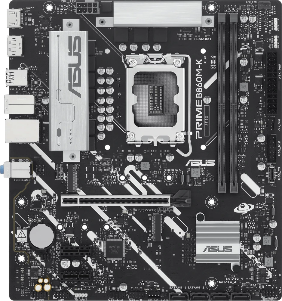 Pagrindinė plokštė ASUS PRIME B860M-K Intel B860 LGA 1851 (V1 lizdas) mikro ATX