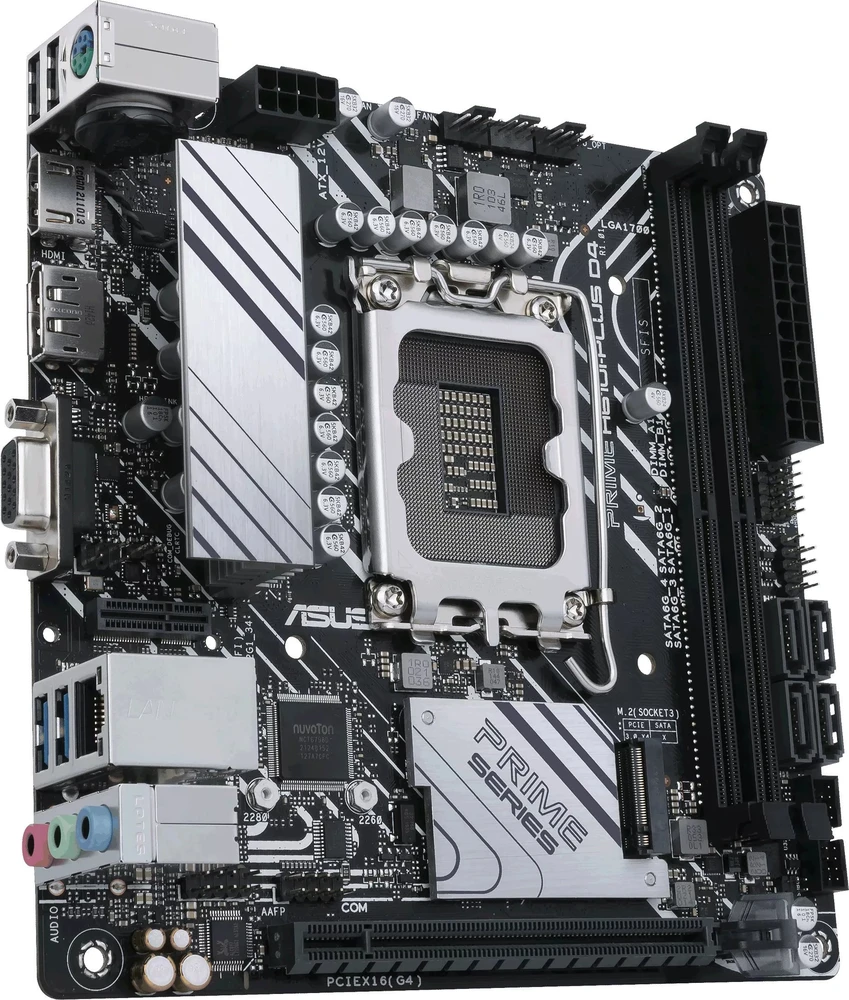 Pagrindinė plokštė Asus | PRIME H610I-PLUS D4-CSM | Procesorių šeima Intel | Procesoriaus lizdas LGA1700 | DDR4 DIMM | Atminties lizdai 2 | Palaikomos standžiojo disko sąsajos SATA, M.2 | SATA jungčių skaičius 4 | Mikroschemų rinkinys Intel H610 | Mini ITX