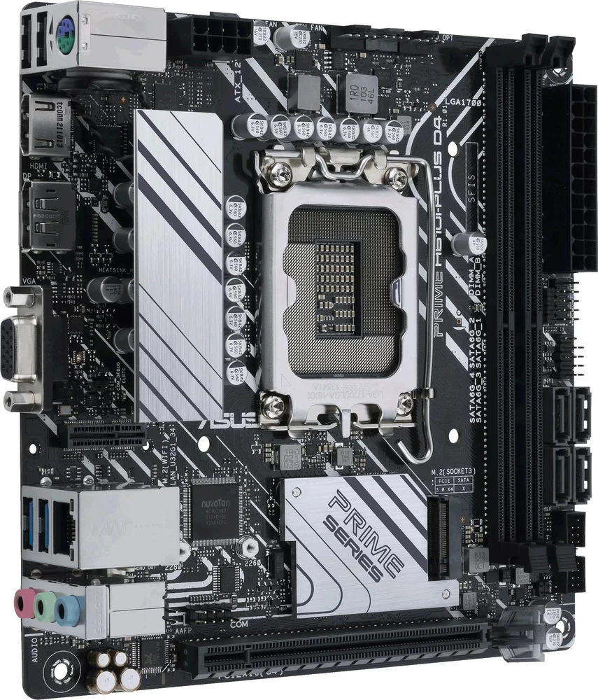 Pagrindinė plokštė Asus | PRIME H610I-PLUS D4-CSM | Procesorių šeima Intel | Procesoriaus lizdas LGA1700 | DDR4 DIMM | Atminties lizdai 2 | Palaikomos standžiojo disko sąsajos SATA, M.2 | SATA jungčių skaičius 4 | Mikroschemų rinkinys Intel H610 | Mini ITX