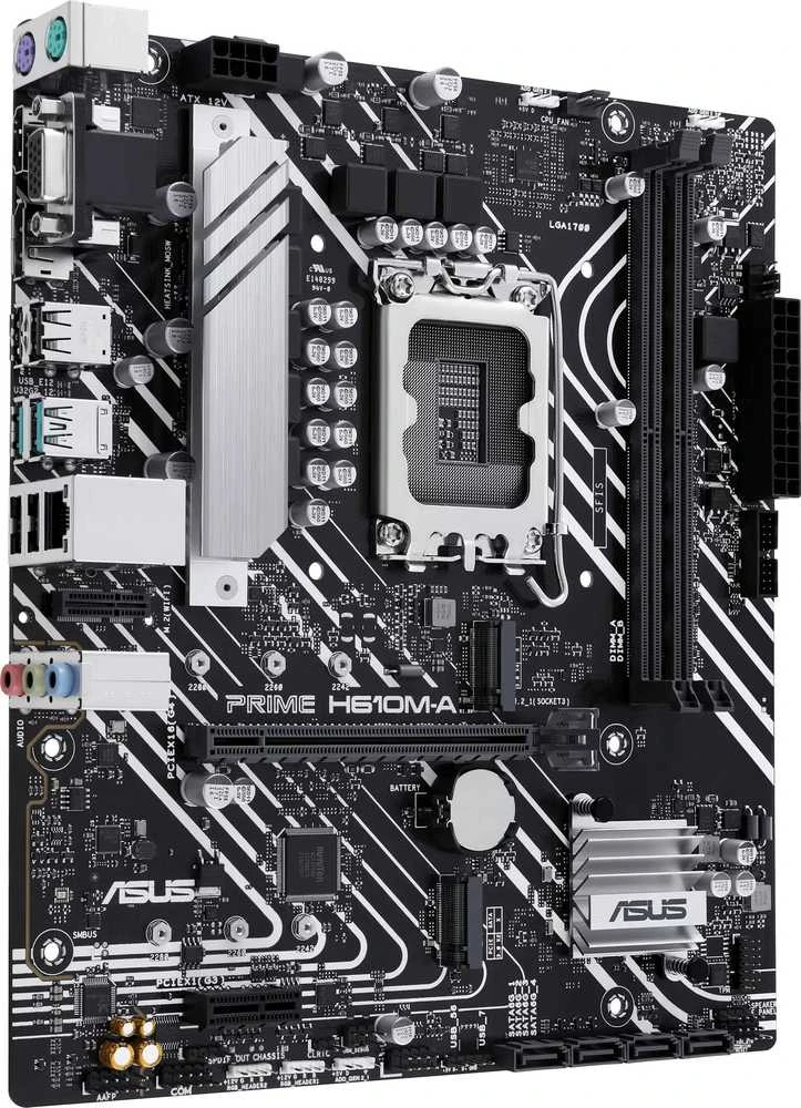 Pagrindinė plokštė ASUS PRIME H610M-A-CSM LGA1700 2DDR5 microATX 4xSATA MB 1xHDMI 1xDP 1xD-Sub 2xM.2