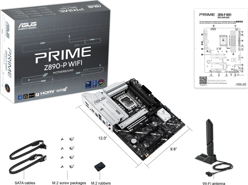 Pagrindinė plokštė ASUS PRIME Z890-P WIFI LGA1851 DDR5 ATX MB