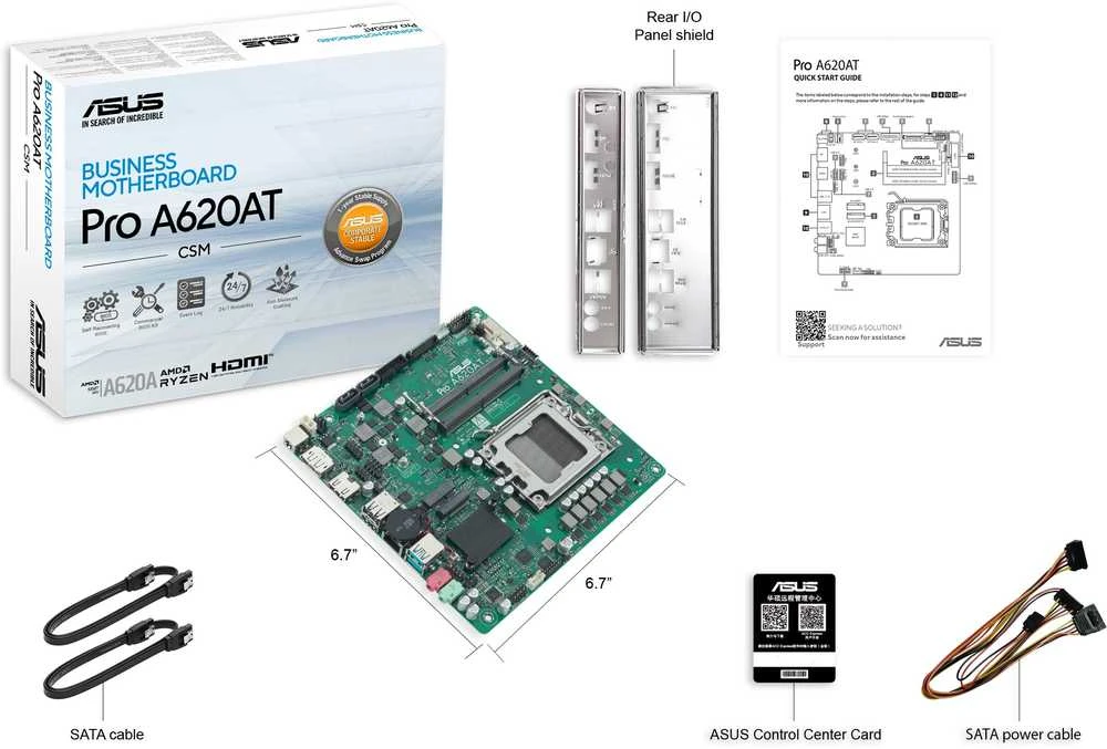 Pagrindinė plokštė MB ASUS PRO A620AT-CSM