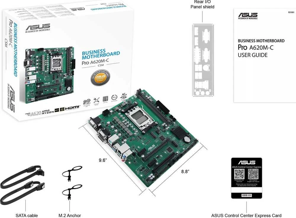 Pagrindinė plokštė ASUS PRO A620M-C-CSM mATX