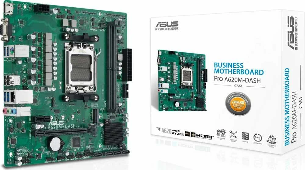 pagrindinė plokštė Asus PRO A620M-DASH-CSM