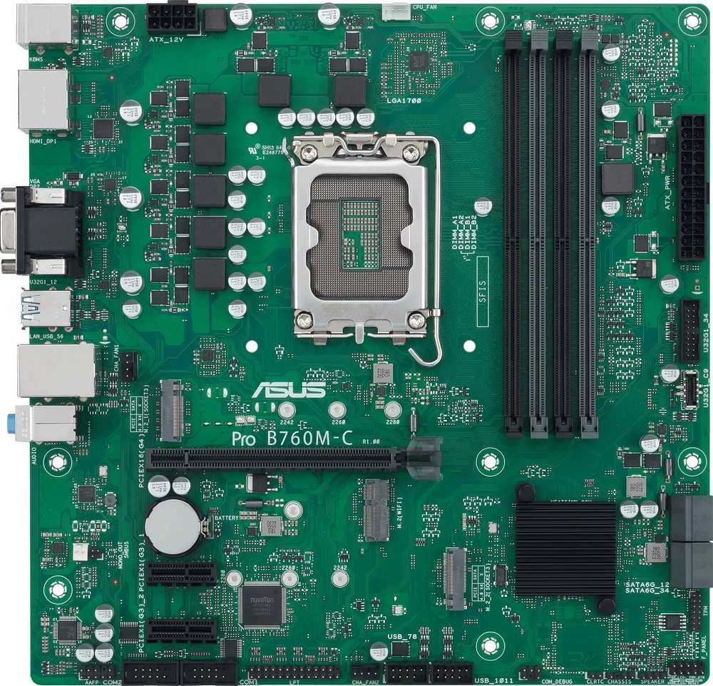 Pagrindinė plokštė ASUS Pro B760M-C-CSM/LGA1700/mATX